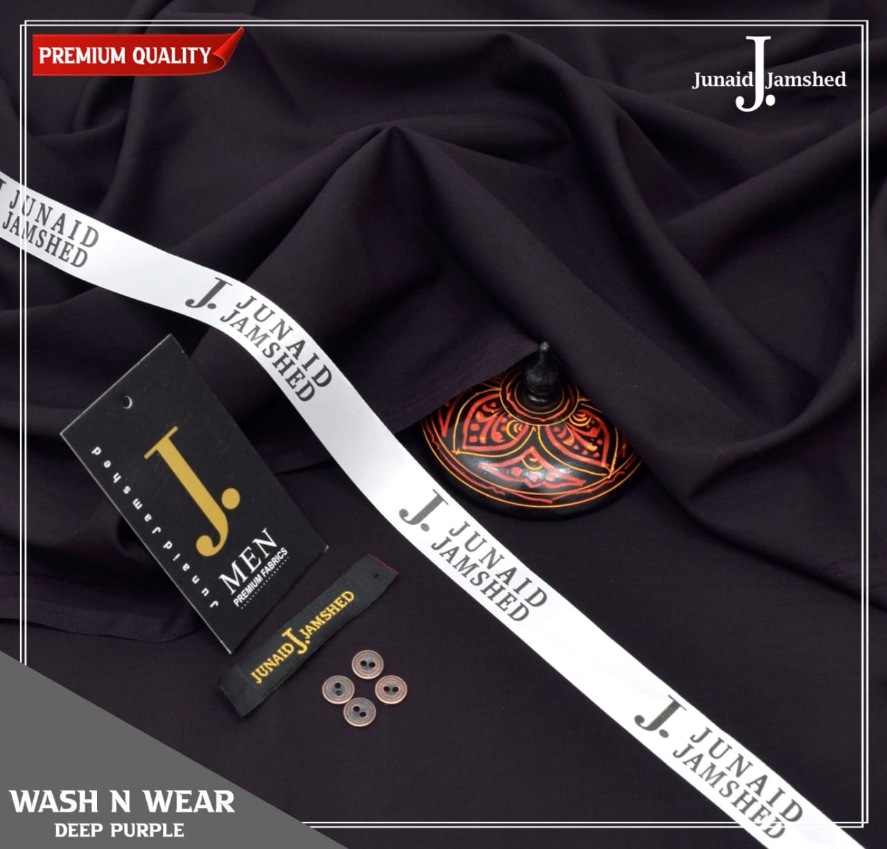 J. WASH & WEAR UNSTICHED SUIT (DEEP PURPLE)