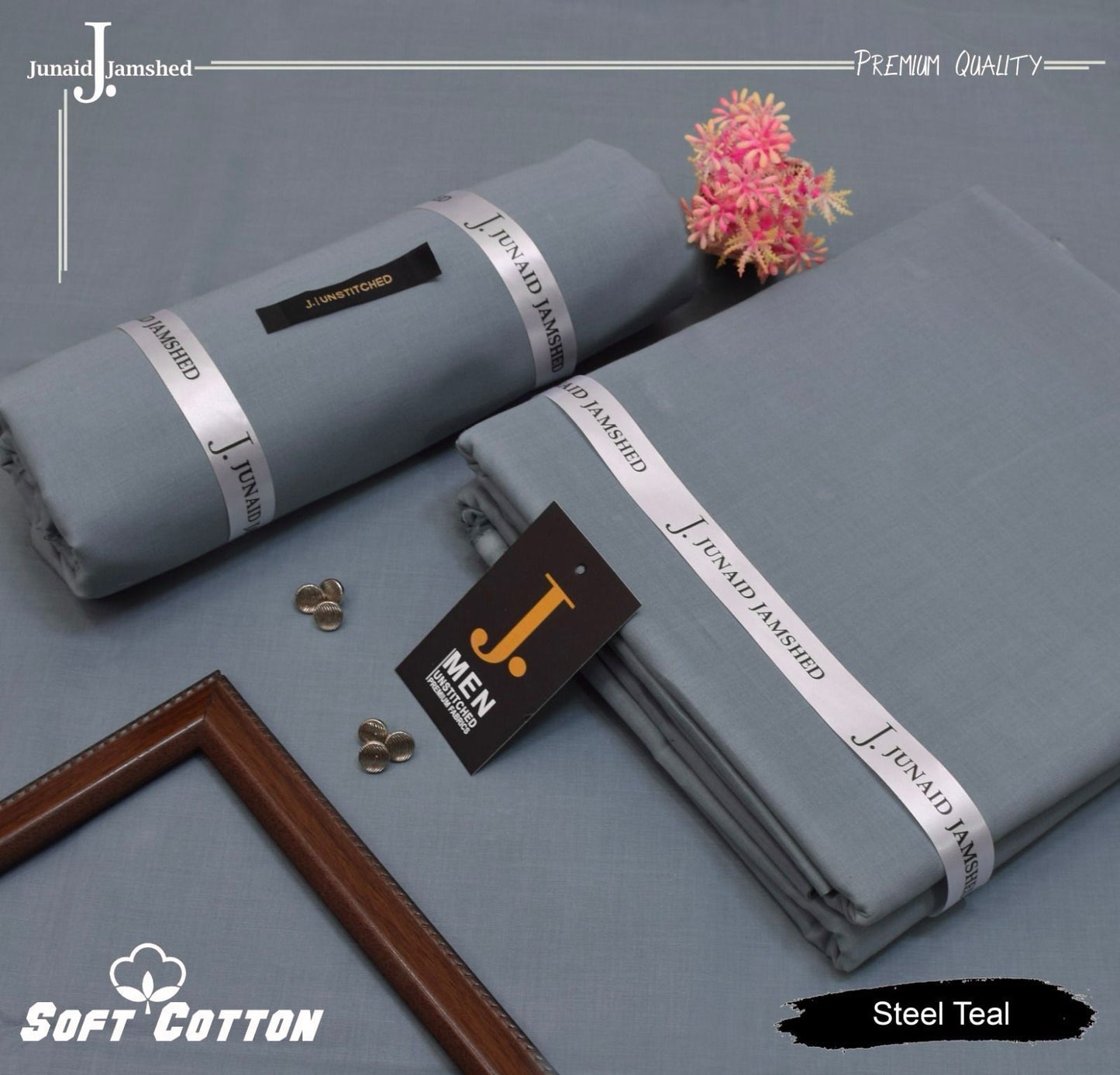J. Soft Cotton - Silver Teal