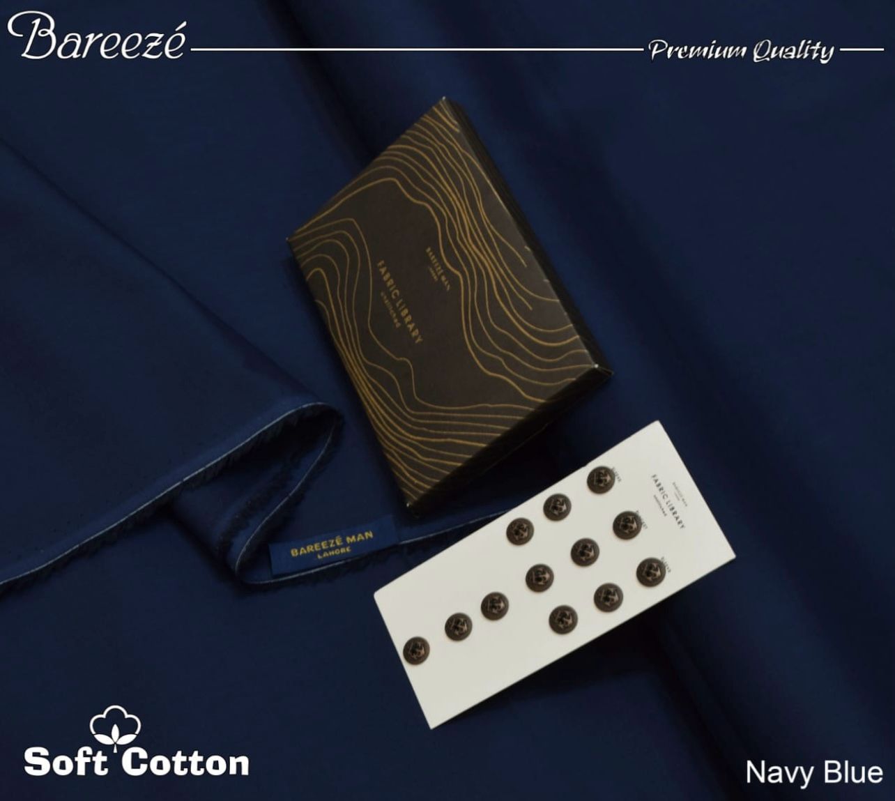 Bareeze men's Soft Cotton (Navyblue)