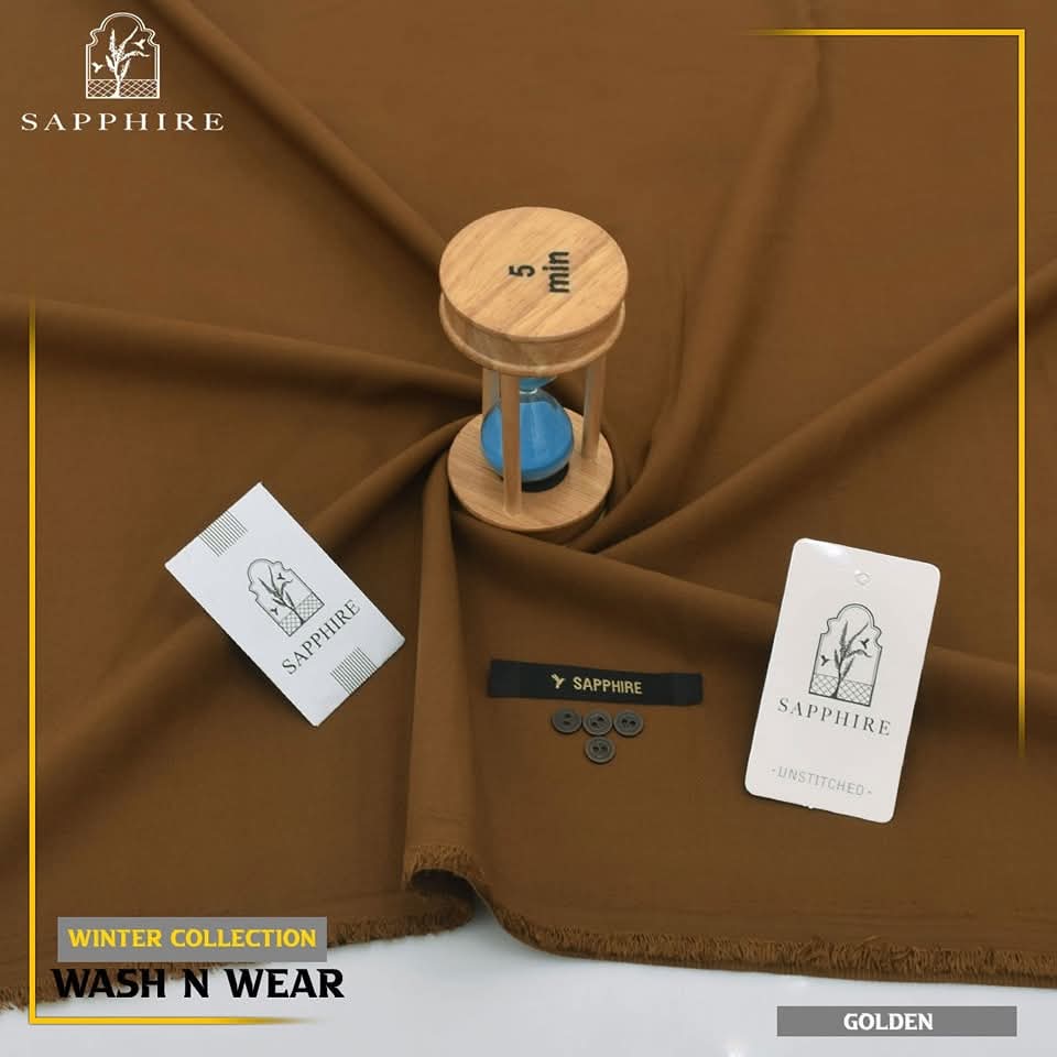 SAPPHIRE WINTER WASH & WEAR UNSTICHED FOR MEN (GOLDEN)