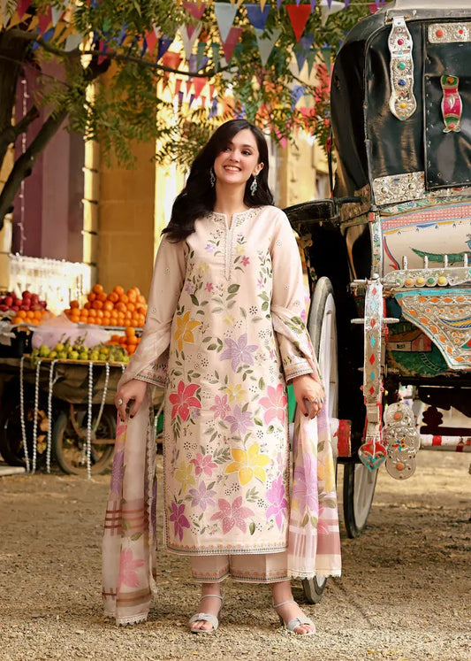 3-PC EMBROIDERED LAWN UNSTICHED DRESS