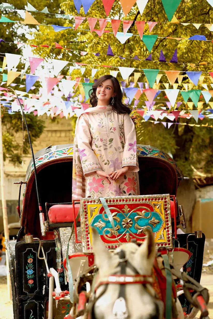 3-PC EMBROIDERED LAWN UNSTICHED DRESS