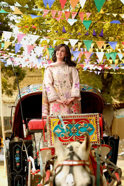 3-PC EMBROIDERED LAWN UNSTICHED DRESS