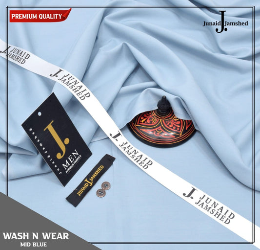 J. WASH & WEAR UNSTICHED SUIT (MID BLUE)