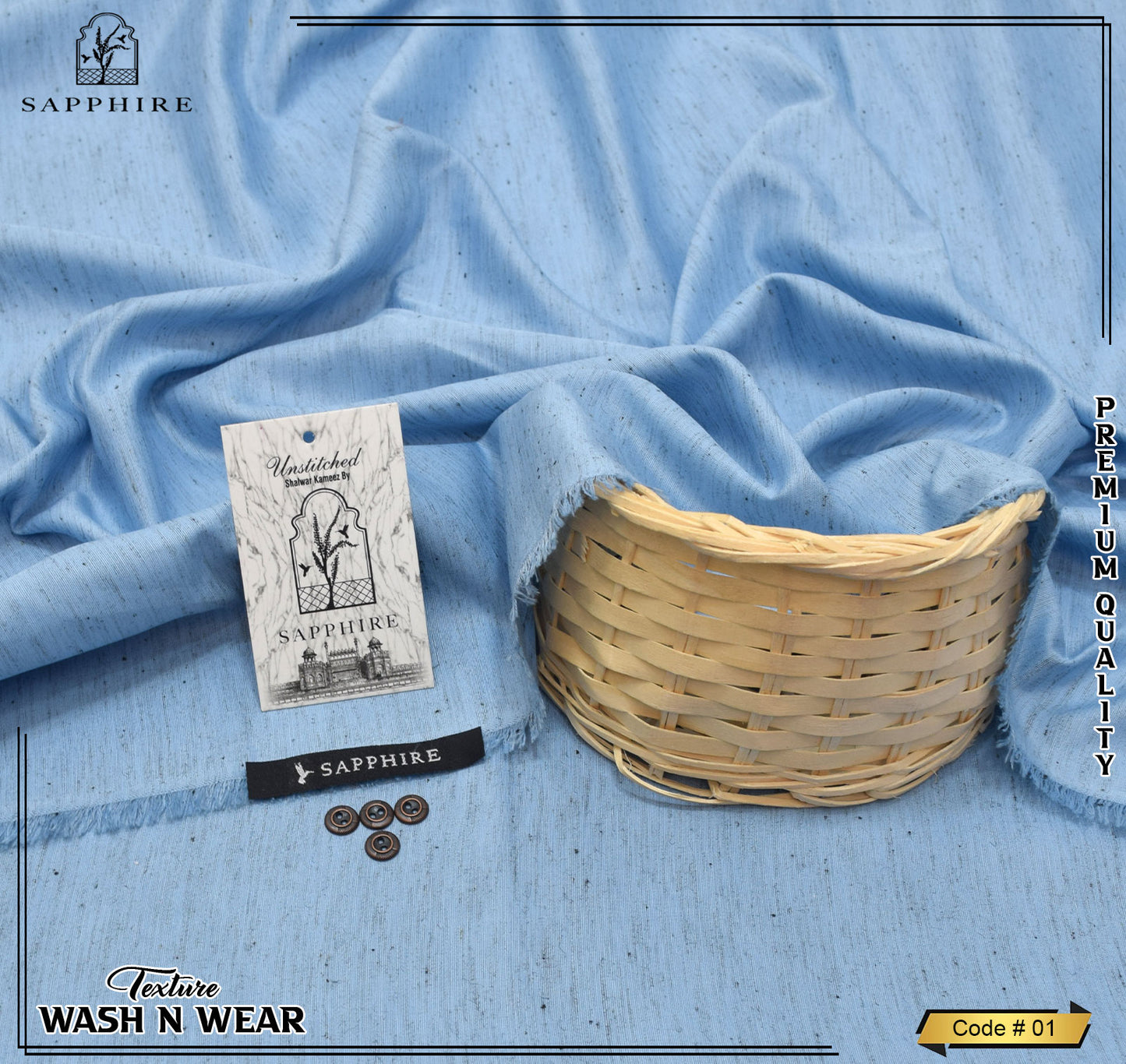 Sapphire Texture Wash&Wear (SkyBlue)