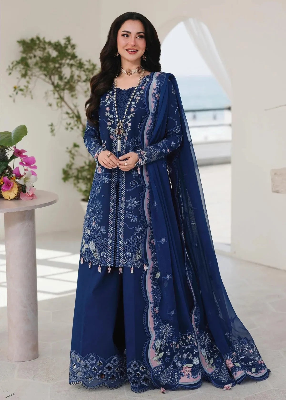 3-PC EMBROIDERED LAWN UNSTICHED DRESS
