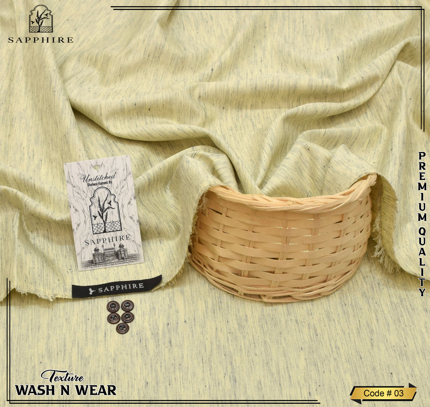 Sapphire Texture Wash&Wear (Almond)