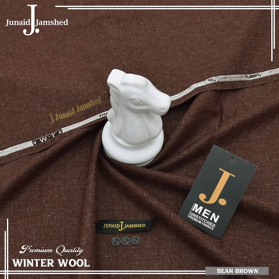 J. WINTER WOOL UNSTICHED SUIT FOR MEN (BROWN)