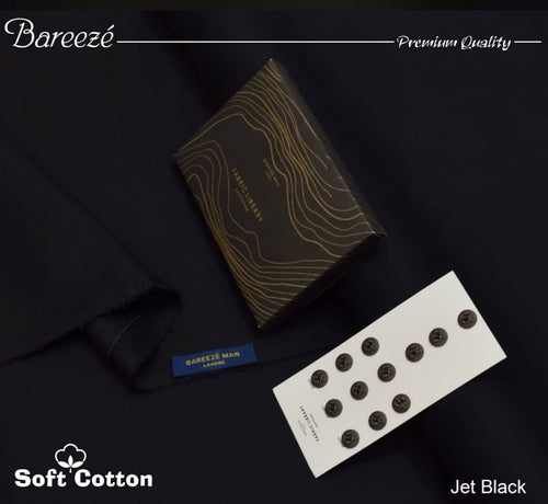 Bareeze men's Soft Cotton (Jet Black)