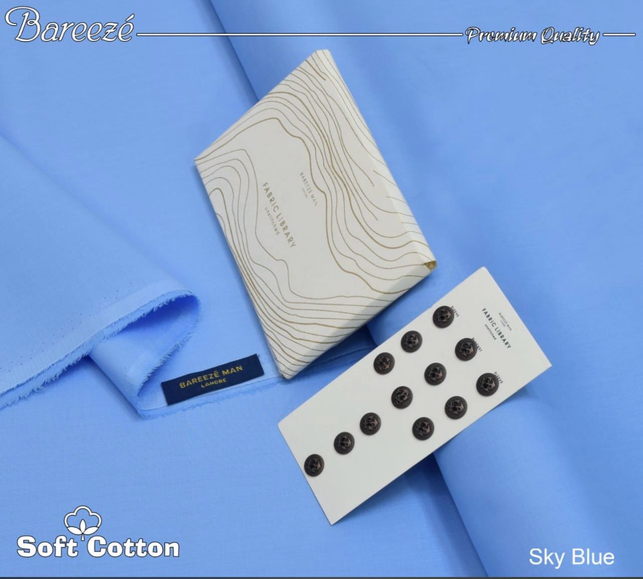 Bareeze men's Soft Cotton (SkyBlue)