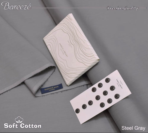 Bareeze men's Soft Cotton (Steel Grey)