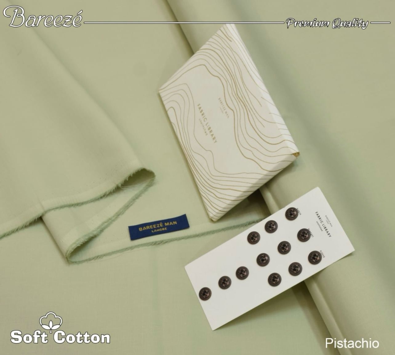 Bareeze men's Soft Cotton (Pista)