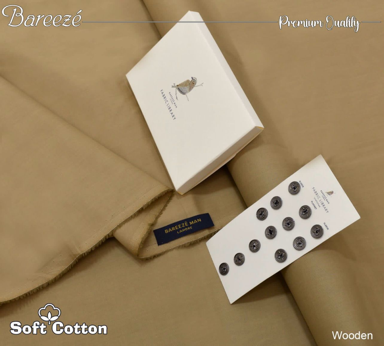 Bareeze men's Soft Cotton (Wooden)