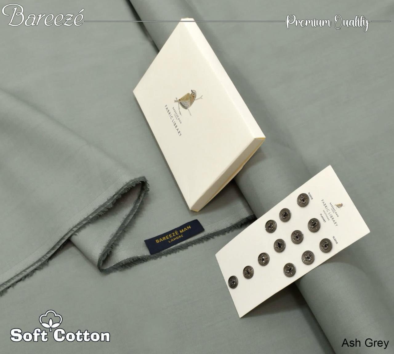 Bareeze men's Soft Cotton (Ash Grey)