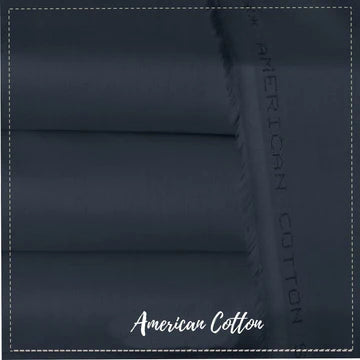 American Cotton Dark Gray- Unstitched Men's Wear