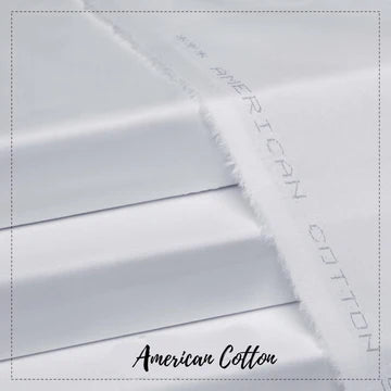 American Cotton White - Unstitched Men's Wear