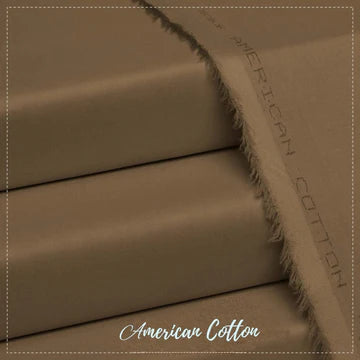American Cotton Brown- Unstitched Men's Wear