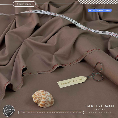 BAREEZE MAN WASH & WEAR UNSTICHED SUIT (WOOD)