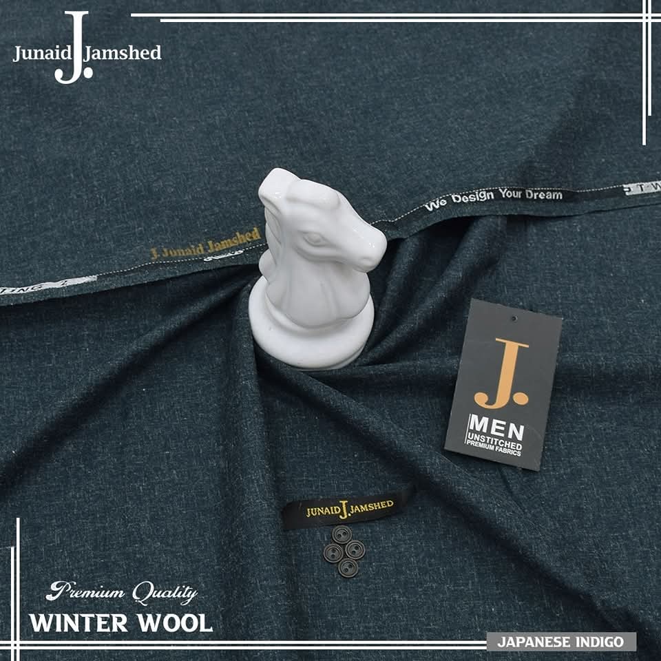 J. WINTER WOOL UNSTICHED SUIT FOR MEN (INDIGO)