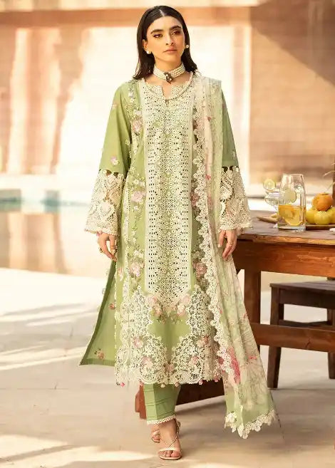 3-PC EMBROIDERED LAWN UNSTICHED DRESS