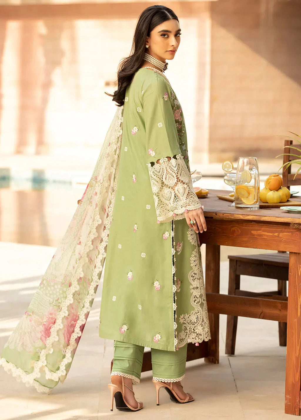 3-PC EMBROIDERED LAWN UNSTICHED DRESS