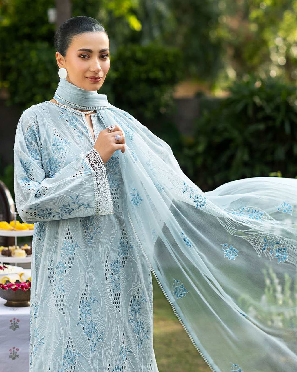 3-PC EMBROIDERED LAWN UNSTICHED DRESS