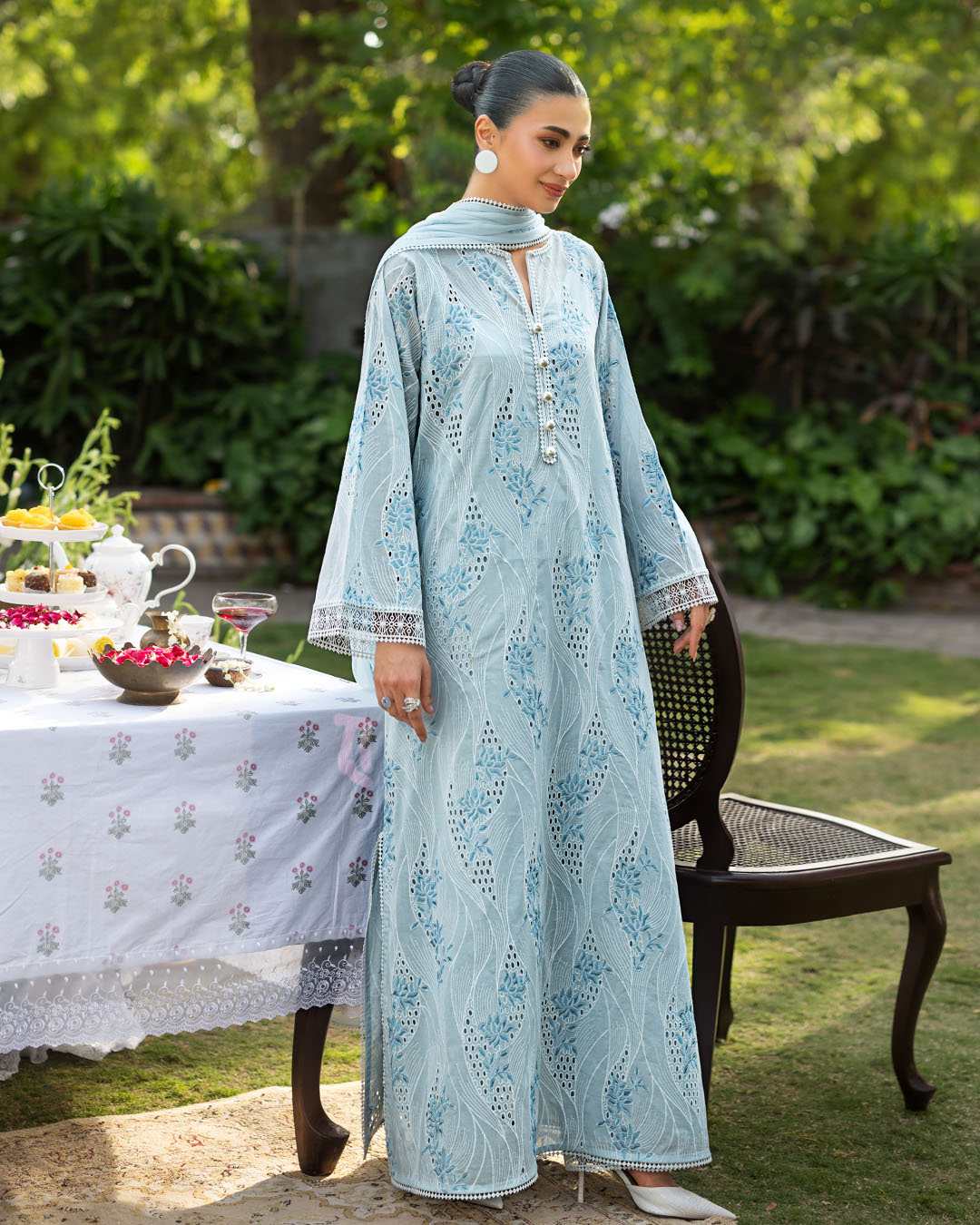 3-PC EMBROIDERED LAWN UNSTICHED DRESS