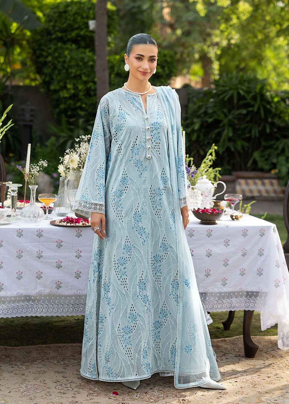 3-PC EMBROIDERED LAWN UNSTICHED DRESS